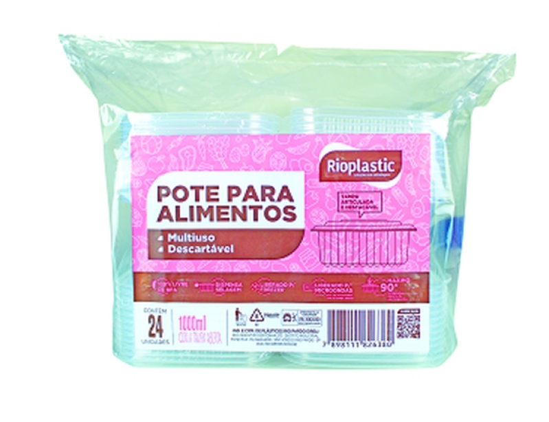 Pote de Marmita Descartável São Félix - Pote para Salada Descartável