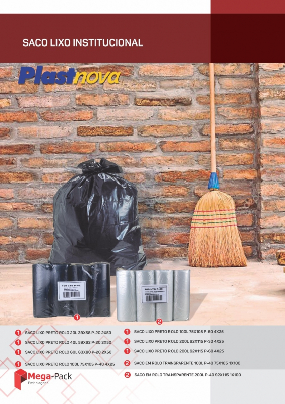 Sacos de Lixo Ecológico Aracaju - Saco de Lixo Resistente